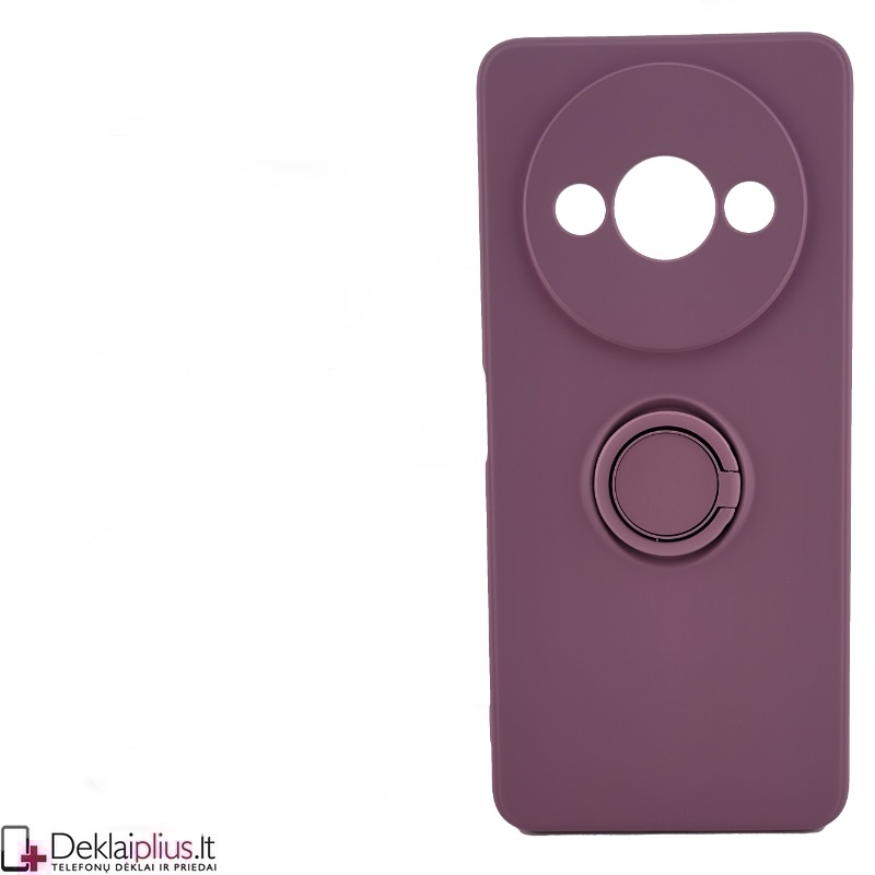 Silikoninis dėklas su žiedu ir kameros apsauga - violetinis (Xiaomi Redmi A3) Silikoninis dėklas su žiedu ir kameros apsauga - violetinis (Xiaomi Redmi A3)